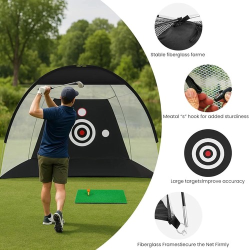 10x7ft golf practice net with - 10x7ft,