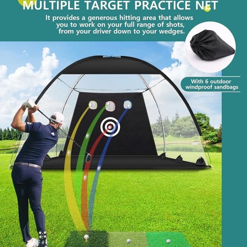 10x7ft golf net with practice - 10x7ft,