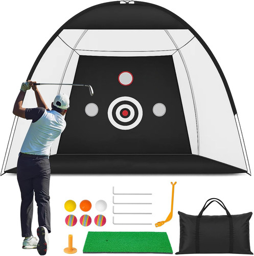 Golf practice net - golf, hitting