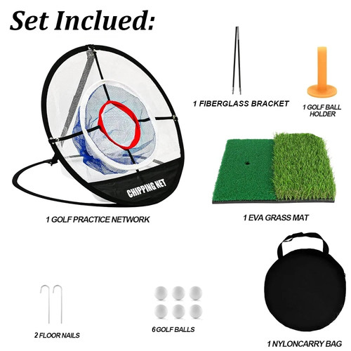 Pop golf chipping net - up, with